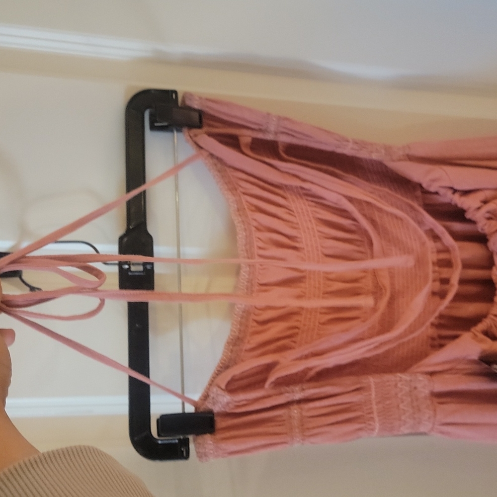 Lucky Brand Apricot Boho knit maxi dress size XL - Picture 10 of 12